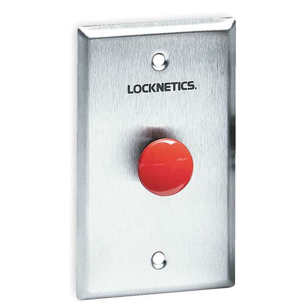 Standard Push Button, Red, Steel