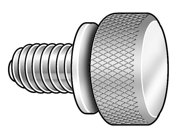 Thumb Screw, #8-32 Thread Size, Plain 18-8 Stainless Steel, 5/32 in Head Ht, 1/2 in Lg, 5 PK