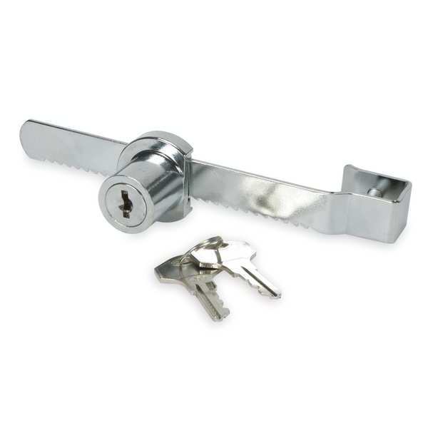 Chrome Keyed Alike Sliding Showcase Lock