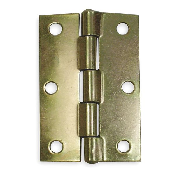 2 in W x 3 in H Brass Door and Butt Hinge