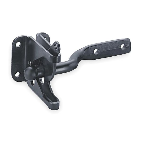 Self-Latching Gate Latch, 2-3/8 In. W, Blk