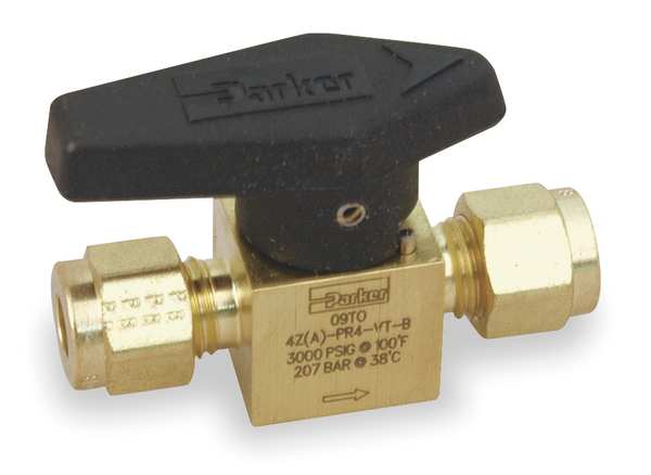 Rotary Plug Valve, 1/2 In, Brass, 1/4 Turn