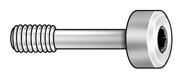 Captive Panel Screw, #6-32 Thrd Sz, 7/16 in Lg, 3/16 in Thrd Lg, Knurled, Passivated