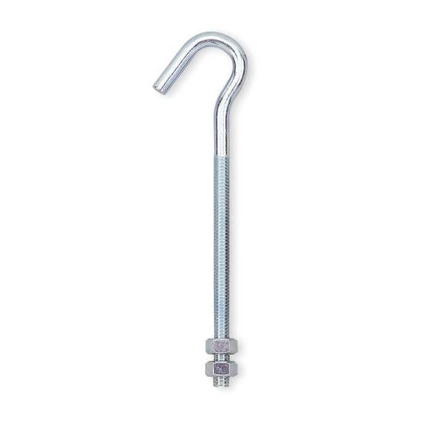 Hook Bolts, Steel, 6 Lx3 1/4 Hx3/4 In W