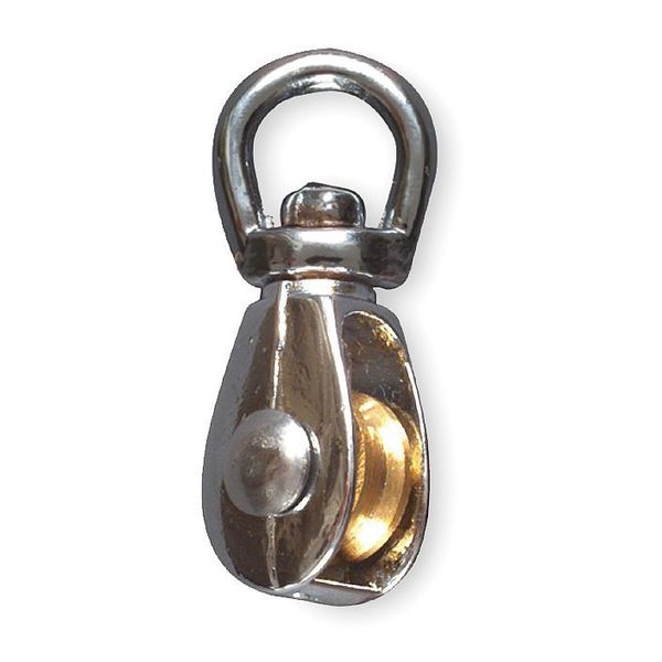 Swivel Eye Pulley, Chrome