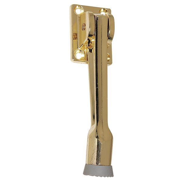 Lever Door Holder, Pol Brass, Cast Brass