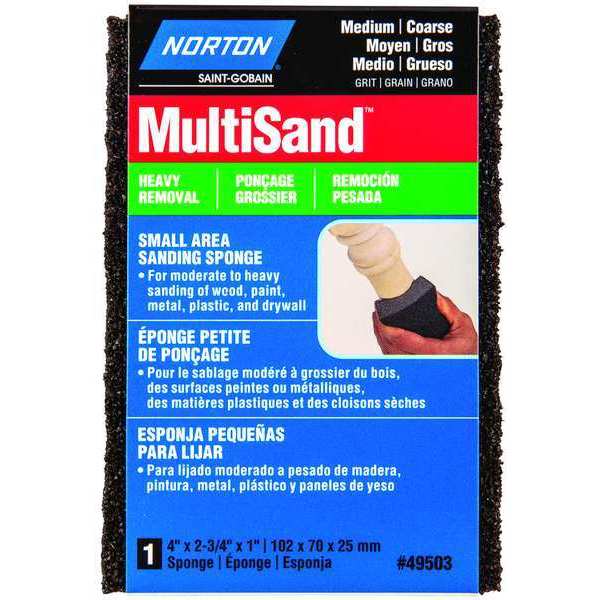 Sanding Sponge, XCrs/Med, 4x2-3/4x1 In