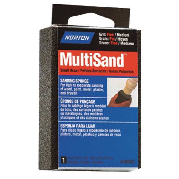 Sanding Sponge, Med/Fine, 4x2-3/4x1 In, PK6