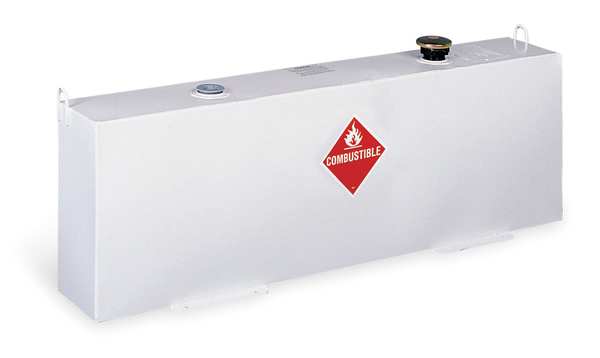 JOBOX 36 Gal WhtVert Fuel-N-Toolâ¢ Ready Stl Liq Trans Tank for Trucks