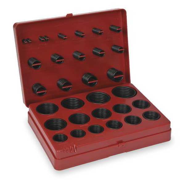 O-Ring Assortment, Buna N, 385 Pcs, 30 Szs