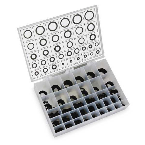 O-Ring Assortment, Buna N, 500 Pcs, 36 Szs