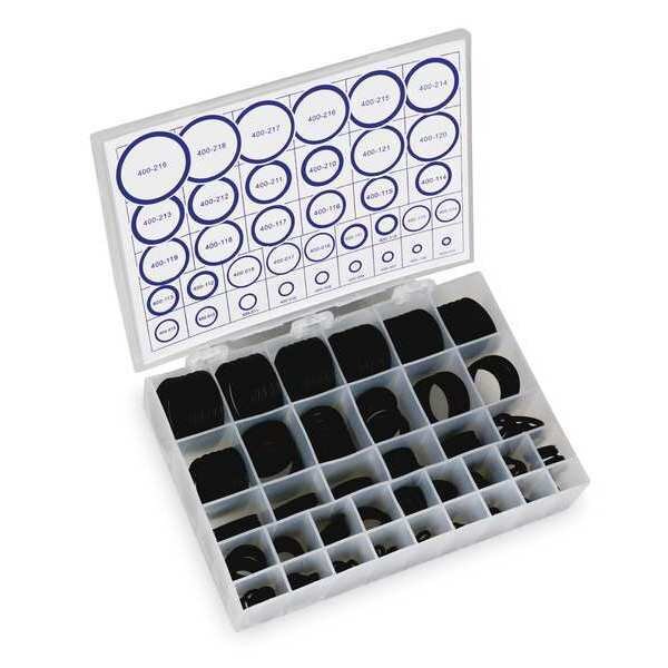 O-Ring Assortment, Buna N, 226 Pcs, 36 Szs