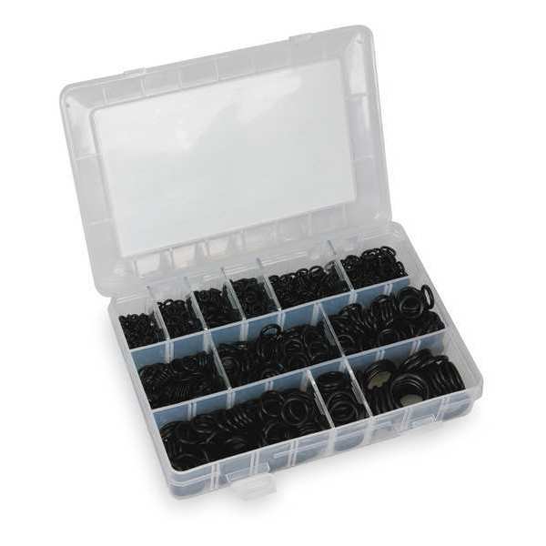 O-Ring Assortment, Buna N, 1050 Pcs, 12 Szs