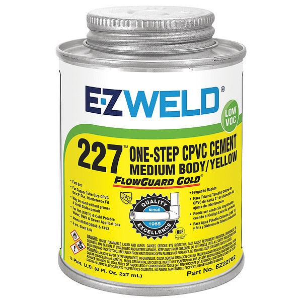 Cement, 8 Oz, Yellow, CPVC