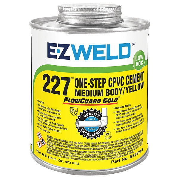 Cement, 16 Oz, Yellow, CPVC