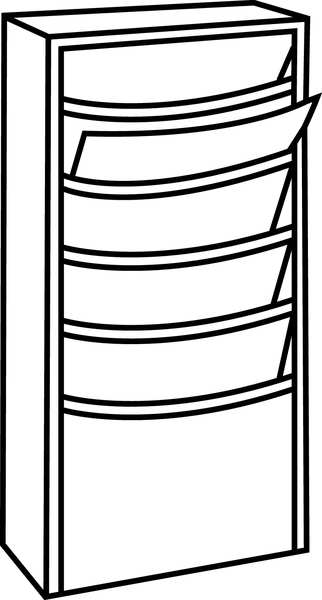 Magazine Display, 5 Compartments