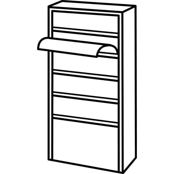 Literature Rack 10 Compartments, 13-1/4