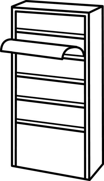 Literature Rack 10 Compartments, 13-1/4