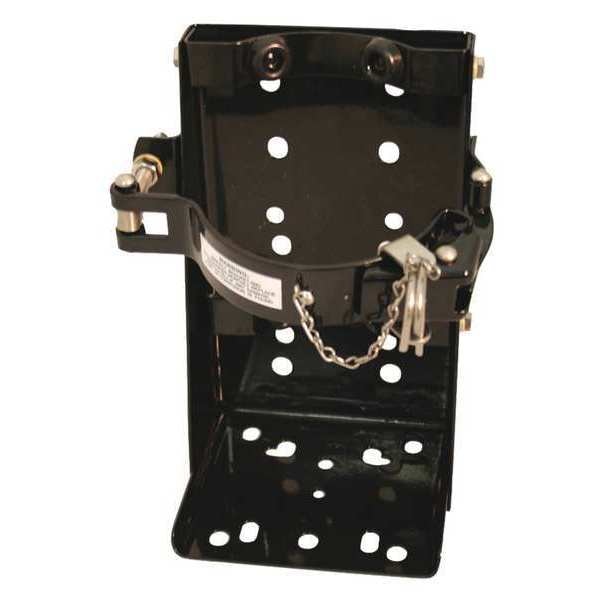 Fire Extinguisher Bracket, For 5 lb Tank Weight, Vehicle Mounting Bracket, Black Steel