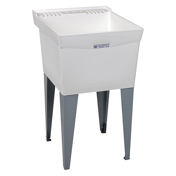 20 in W x 24 in L x 34 in H, Floor Mount, Thermoplastic, Utility Sink