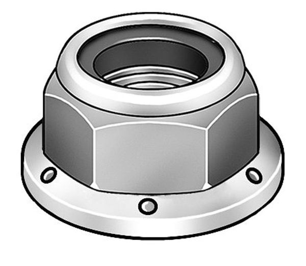 Nylon Insert Lock Nut, 1/2