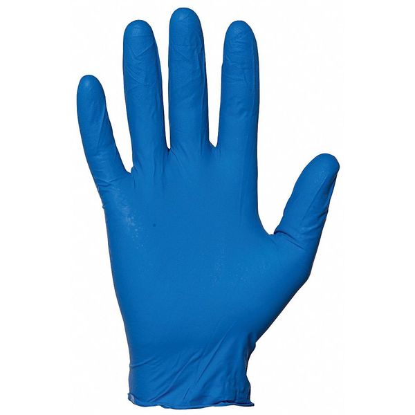 TouchNTuff Disposable Nitrile Gloves, Food Grade, Powdered, Latex Free, M, (8), Blue, 100 Pack