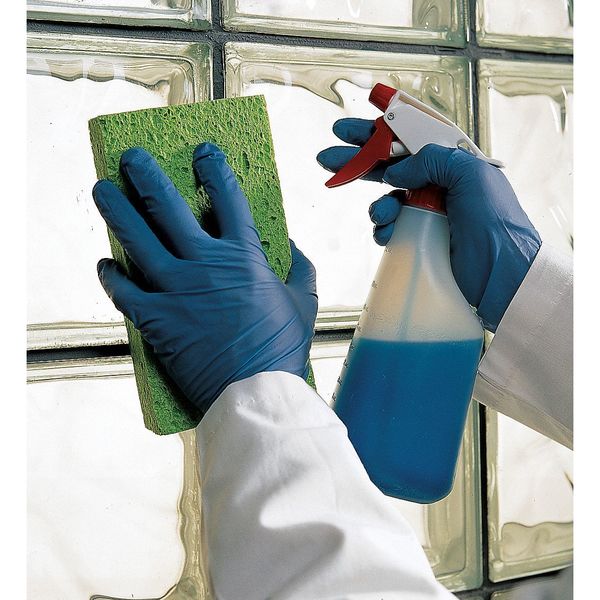 Disposable Nitrile Gloves with Textured Fingertips, Nitrile, Powder-Free, XL (10), Blue, 100 Pack