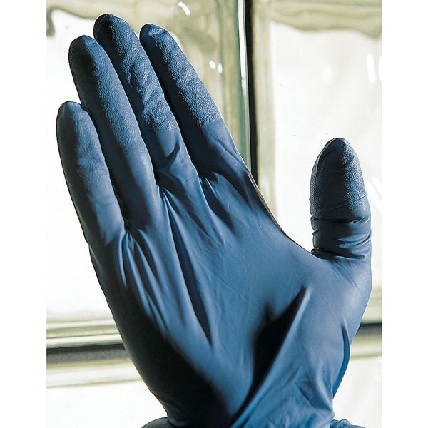 Disposable Nitrile Gloves with Textured Fingertips, Nitrile, Powder-Free, Medium (8), Blue, 100 Pack