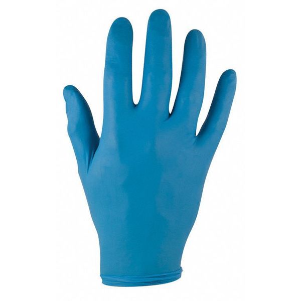Disposable Nitrile Gloves with Textured Fingertips, Nitrile, Powder-Free, Medium (8), Blue, 100 Pack