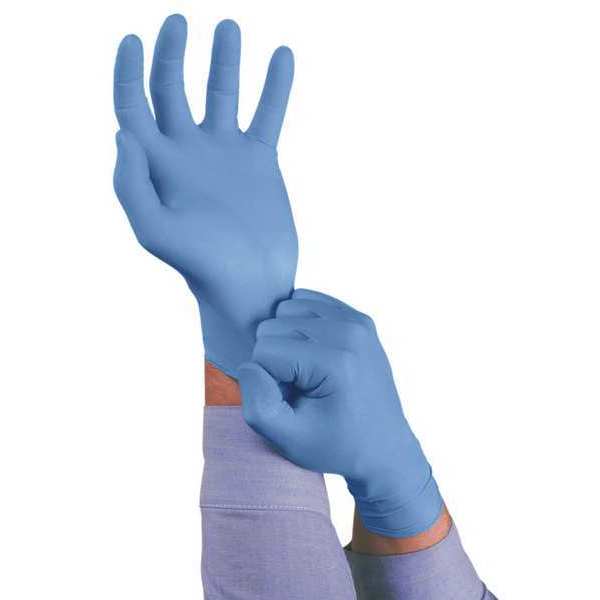 Disposable Gloves, Nitrile, Powdered, Blue, 100 PK