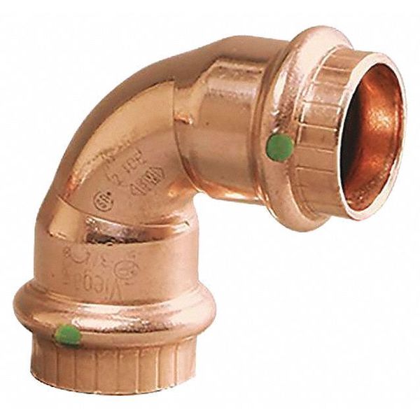 90 Degree Copper Elbow, Press-Fit x Press-Fit, 1/2 in x 1/2 in Tube Size