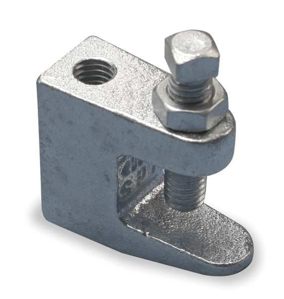 Beam Clamp, Electro Galvanized Steel, Size 1/2