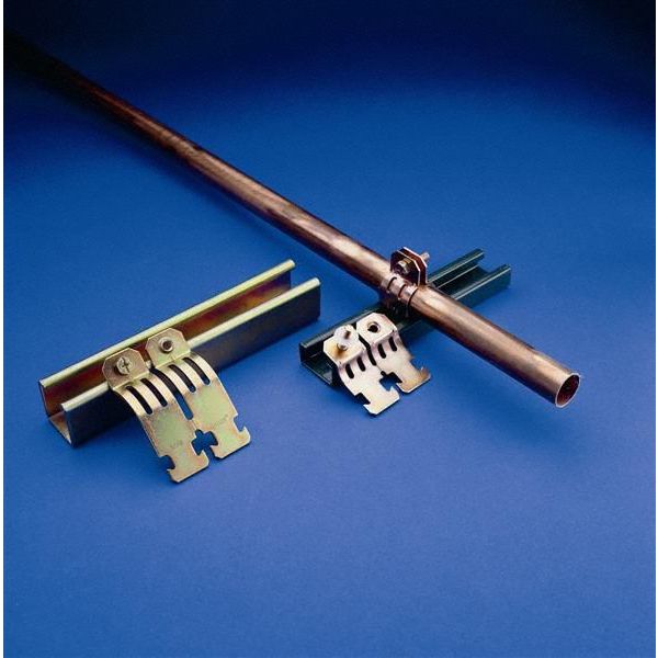 Copper Tubing Strut Clamp, Size 1/2 In