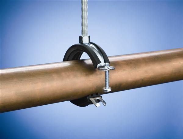 EZ-Riser Cushioned Pipe Clamp, Tube Size 5/8 In