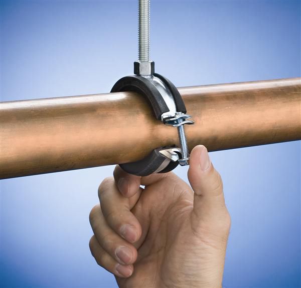 EZ-Riser Cushioned Pipe Clamp, Pipe Size 1/2 In