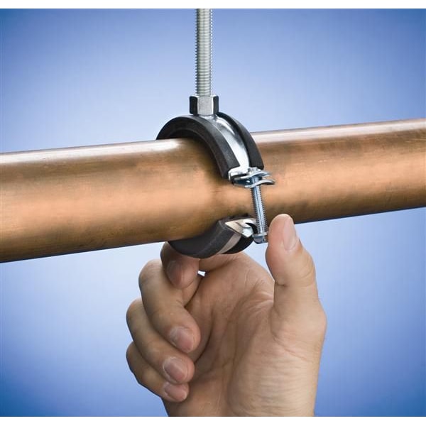 EZ-Riser Cushioned Pipe Clamp, Pipe Size 3/8 In