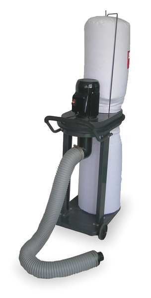 Dust Collector, 660 CFM Max Flow, 1 hp, 1 Phase
