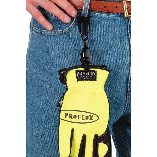 Glove Clip With Belt Clip, Lime, 2 In. D