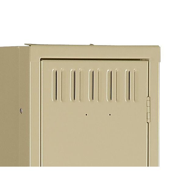 Wardrobe Locker, 12 in W, 18 in D, 78 in H, (1) Wide, (2) Openings, Sand