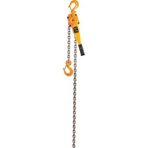 Lever Chain Hoist, 6,000 lb Load Capacity, 5 ft Hoist Lift, 1 1/2 in Hook Opening