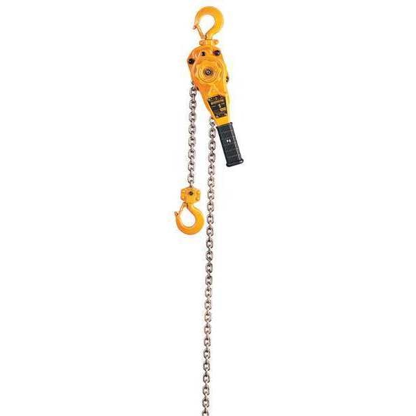 Lever Chain Hoist, 2,000 lb Load Capacity, 5 ft Hoist Lift, 1 1/8 in Hook Opening