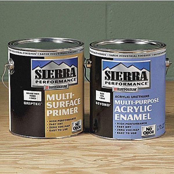Interior/Exterior Paint, Glossy, Water Base, Safety Red, 1 gal