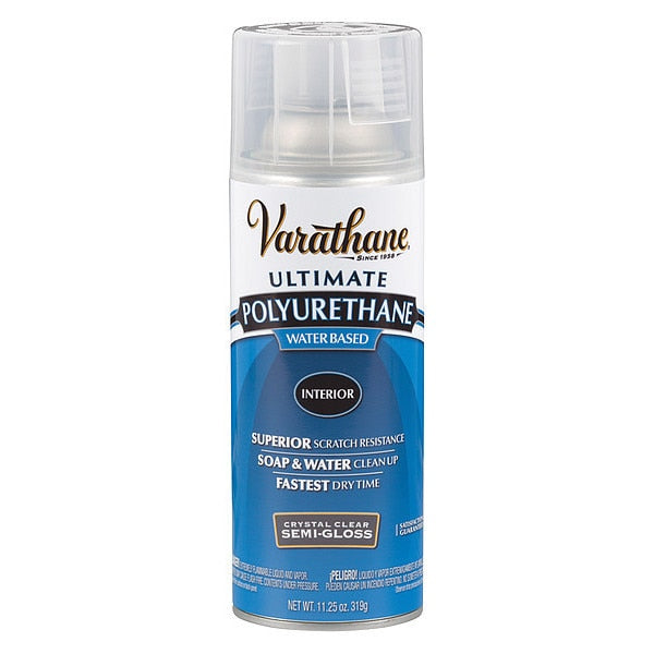 Varathane Interior Polyurethane Spray Paint, Clear Semi-Gloss, 11.25 oz.