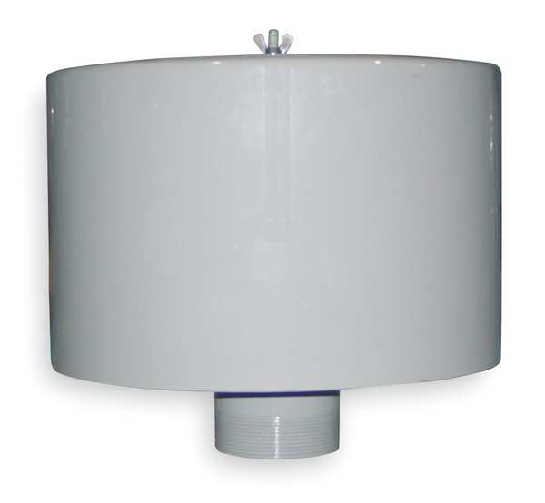 Silencer, 4 In MNPT Out, 520 CFM Max, Poly