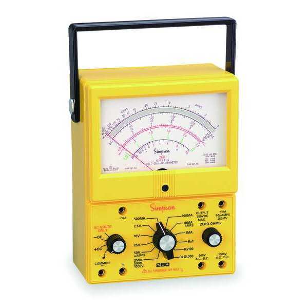 Analog Multimeter, 1000V, 10A, 20M Ohms