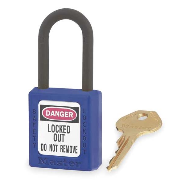 Lockout Padlock, KD, Blue, 1-3/4