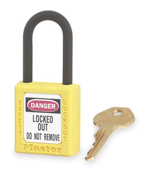Lockout Padlock, KD, Yellow, 1-3/4