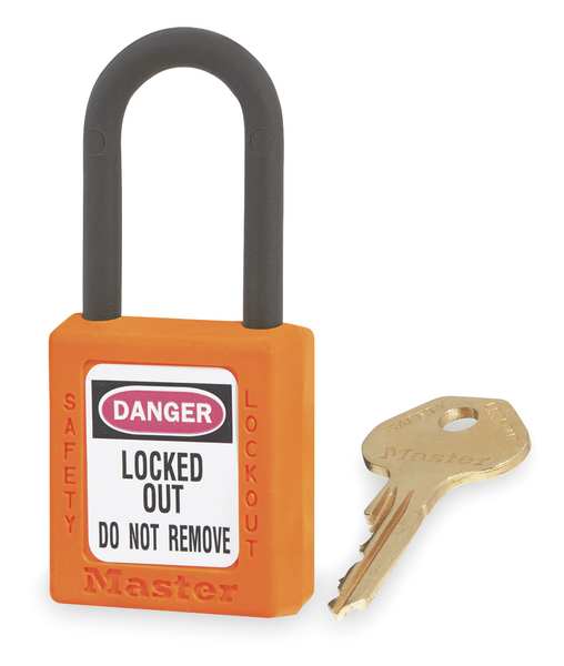 Lockout Padlock, KD, Orange, 1-3/4