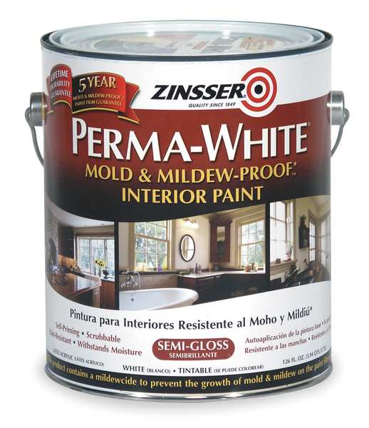 Interior Paint, Semi-Gloss, WaterBase, Semi-gloss, 1 gal