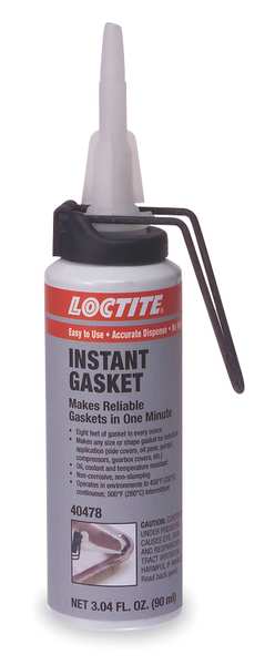 Instant Sealing, Oil-Resistant Gasket Maker, 90 mL, Black, Temp Range -65 to 500 Degrees F